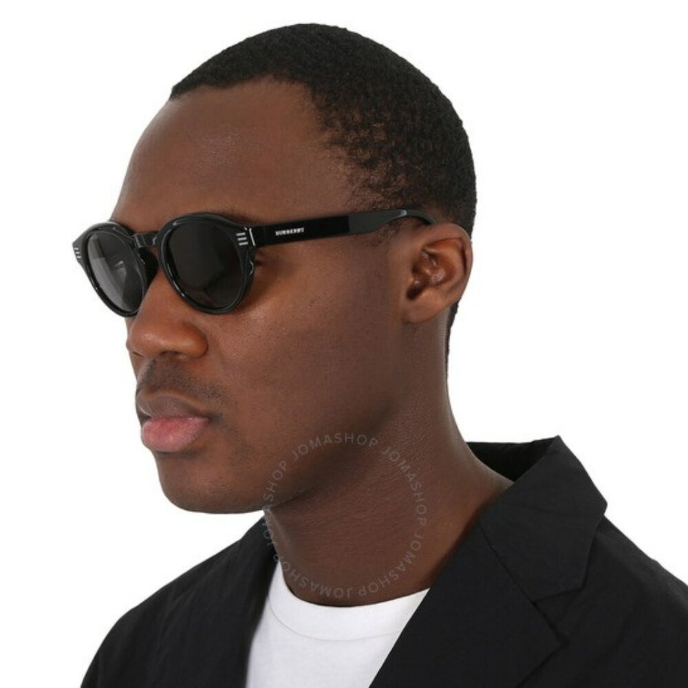 Burberry BE4404 300187 BRAND NEW Sunglasses Black Grey Oval Unisex - Picture 5 of 11